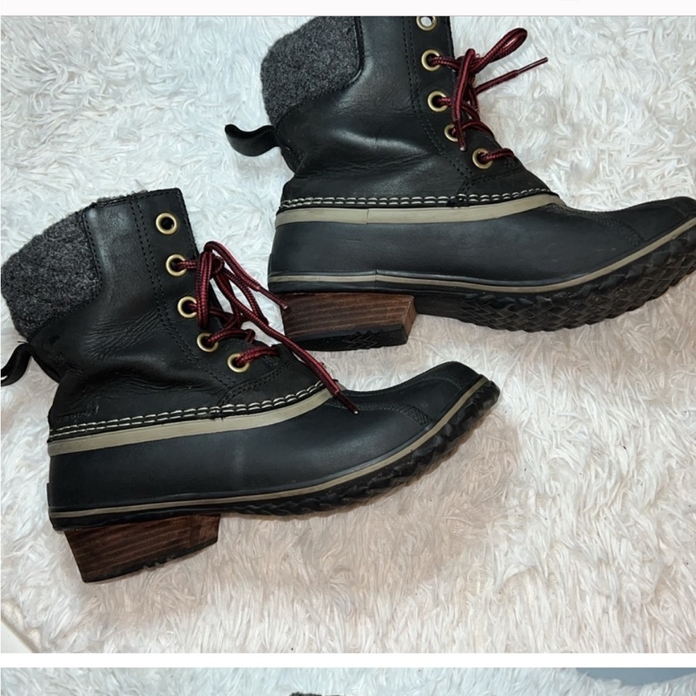 Women’s Sorel Slimpack™ II Waterproof Leather outdoor winter snow Boots size 8.5